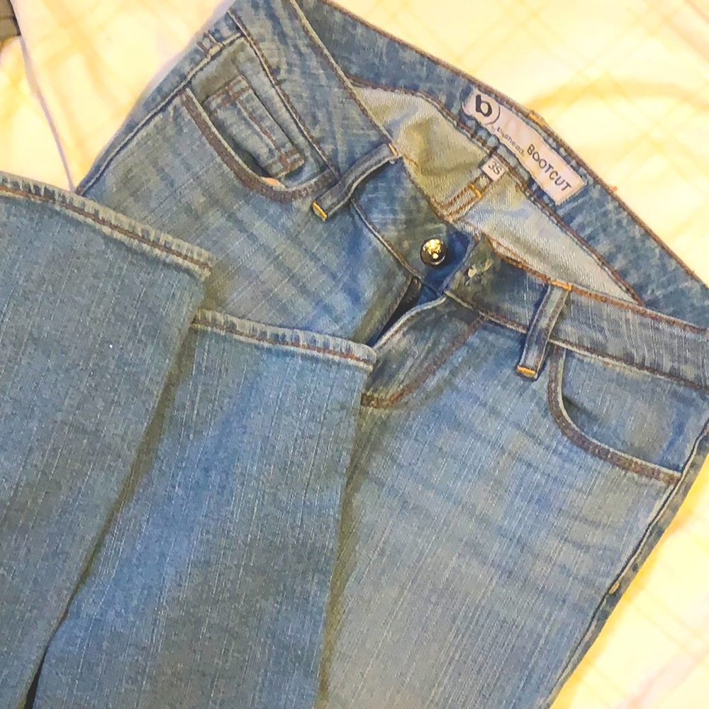 Blue denim jeans